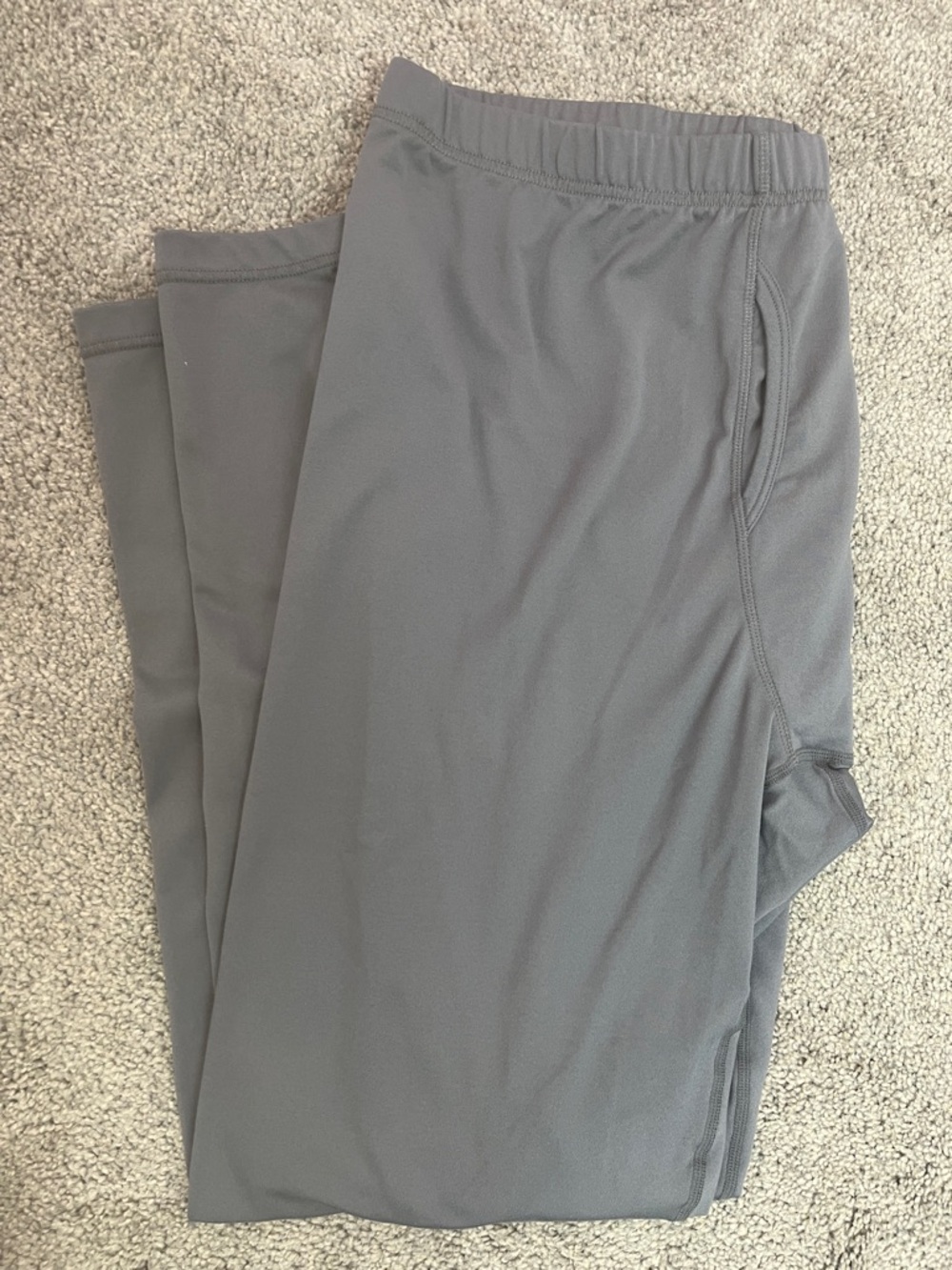 CuddlDuds Gray Fleece Lined Long John’s Size XL